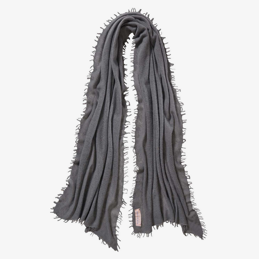 Cashmere scarf in natural/gray/black colors + gift
